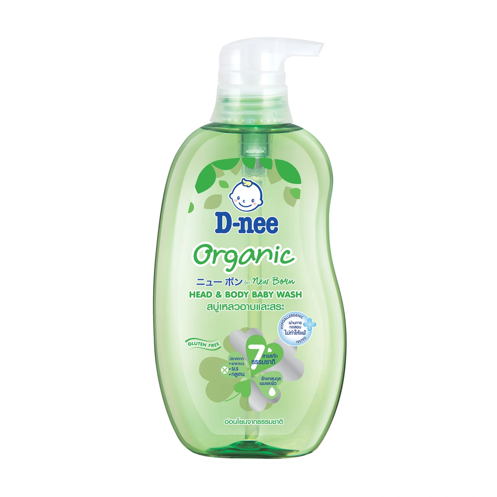 Tắm gội cho bé D-NEE Organic gluten free (380ml)