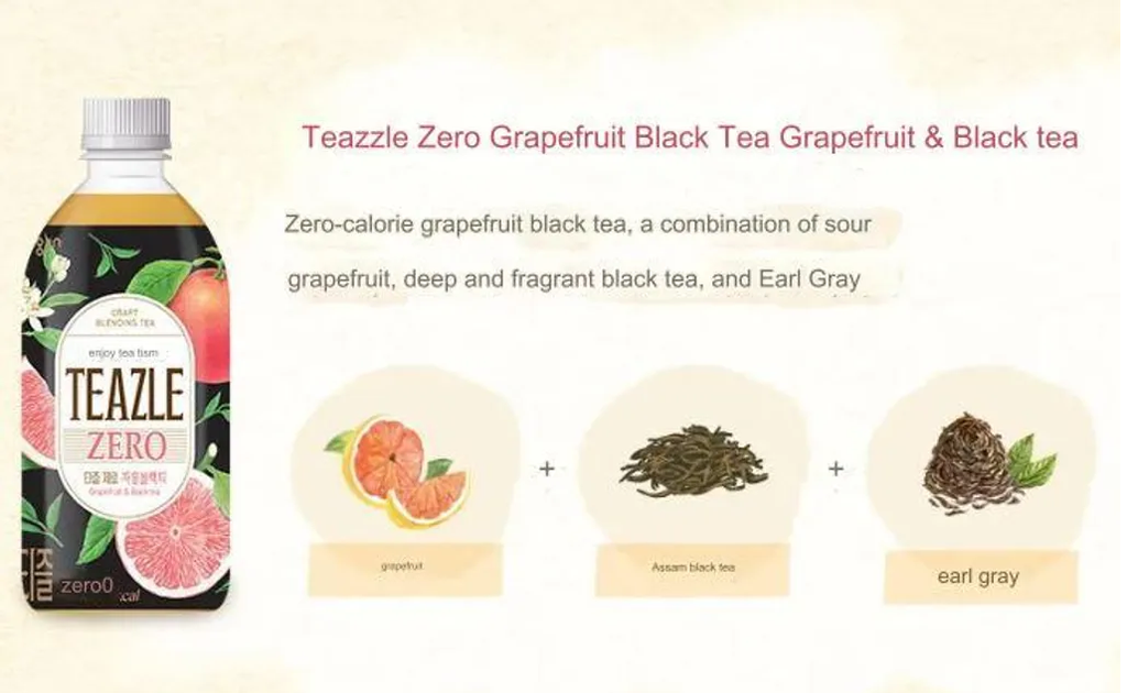 Trà Teazle Zero Grapefruit & Black Tea (500ml)