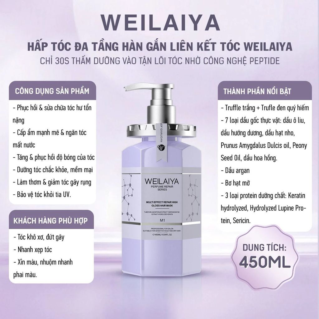 Ủ Tóc Weilaiya 450ml