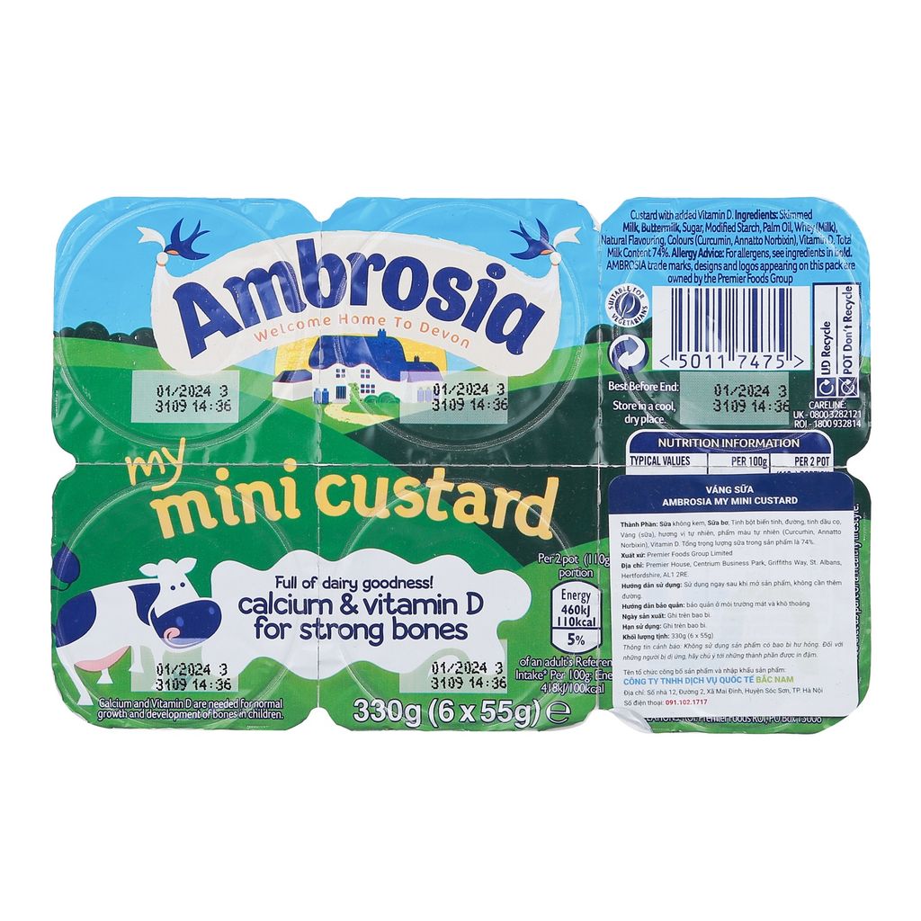 Váng Sữa Ambrosia Truyền Thống (6x55g)