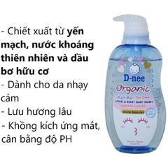 Tắm Gội Cho Bé D-nee Organic Always Happy (380ml)
