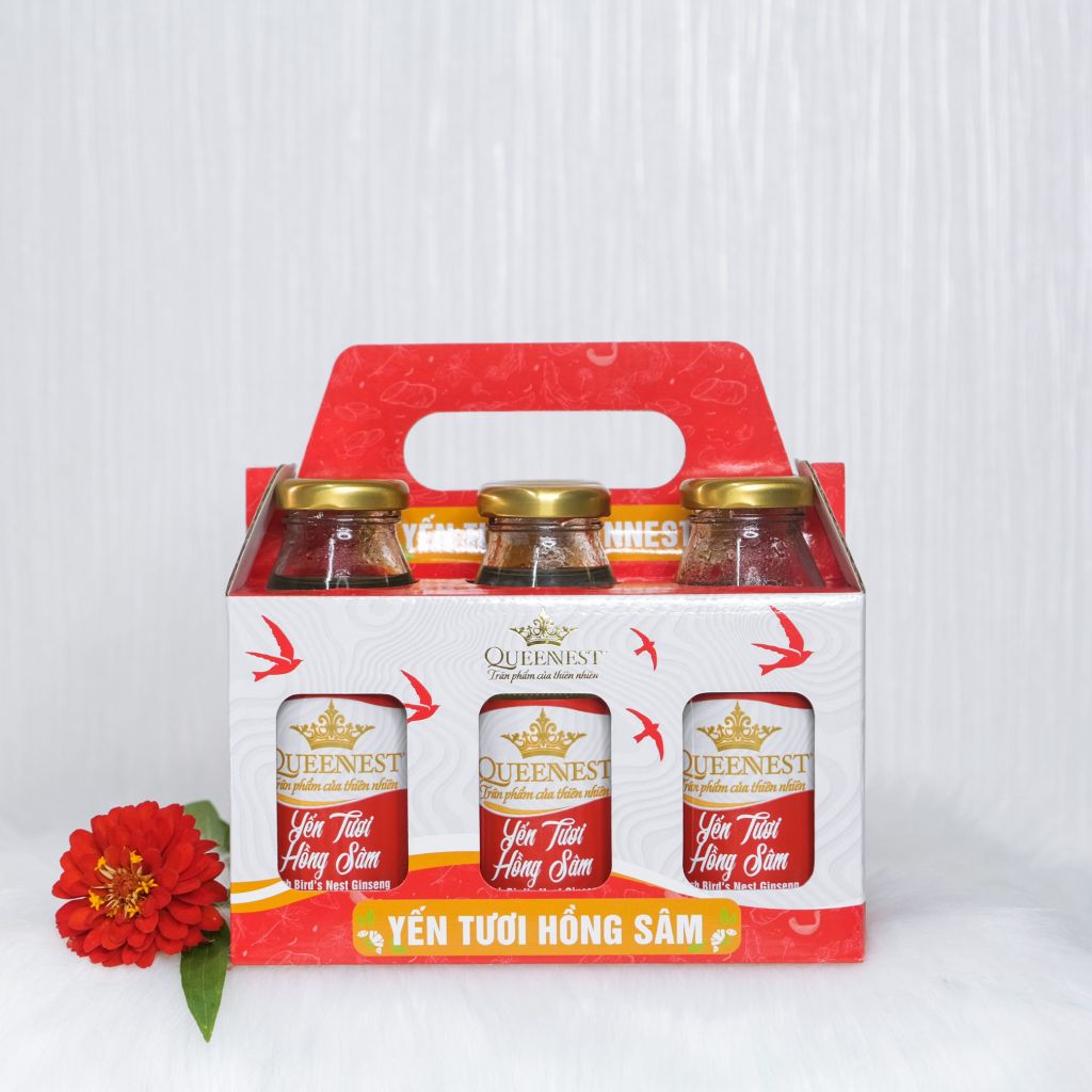 Yến Tươi Hồng Sâm QUEENNEST (6x240ml)