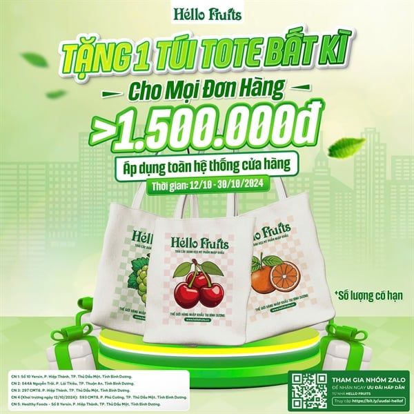 Túi Tote Hello Fruits