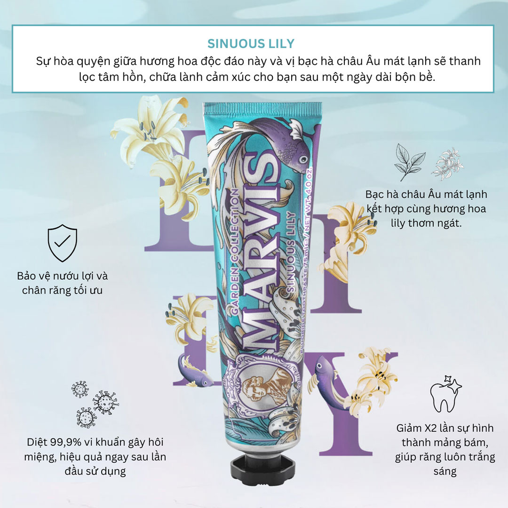 Kem Đánh Răng Marvis Sinuous Lily (75ml)