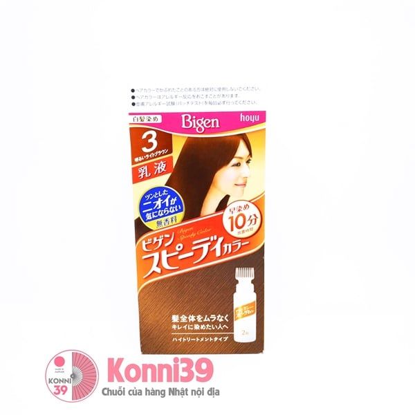 THUỐC NHUỘM TÓC BIGEN SPEEDY COLOR SỐ 3 NÂU SÁNG