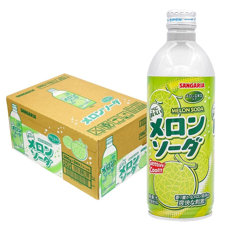 Nước Soda Sangaria Vị Dưa Lưới (500ml)