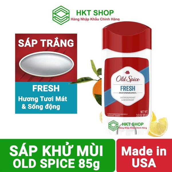 Sáp khử mùi và giảm tiết mồ hôi Old Spice Fresh 85g Mỹ