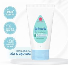 Kem Dưỡng Ẩm Chống Nẻ Johnson’s Baby Gạo (50g)