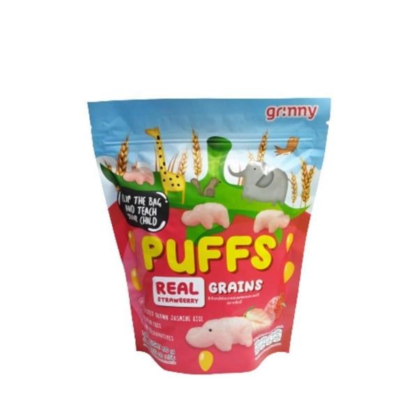 Grinny Puffs Real Grain Strawberry 60g