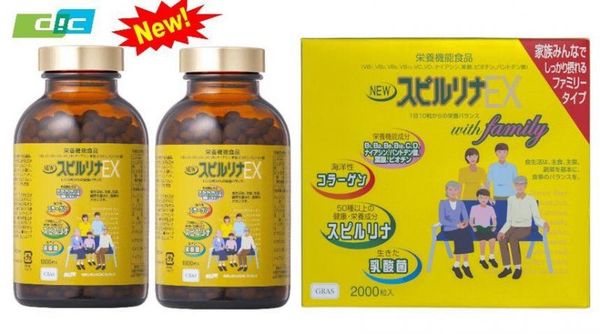 Viên Uống Tảo Vàng Spirulina Ex Cao Cấp Set 2 Lọ X 2000