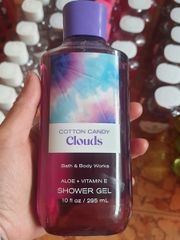 SỮA TẮM BATH & BODY WORKS COTTON CANDY CLOUDS ALOE + VITAMIN E SHOWER GEL 295ML