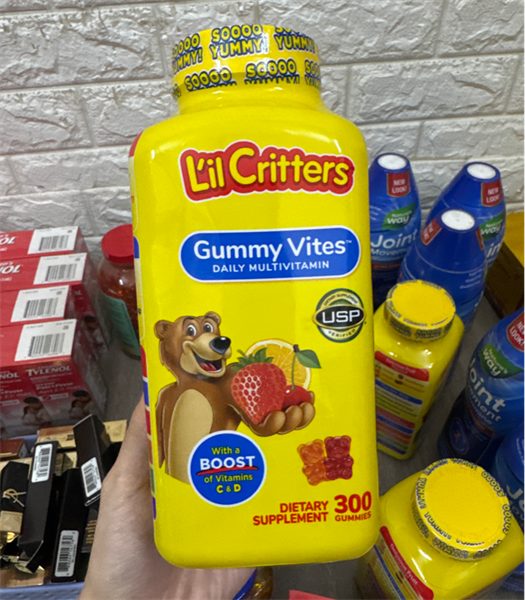 Kẹo dẻo L'il Critters bổ sung vitamin cho bé (300v)