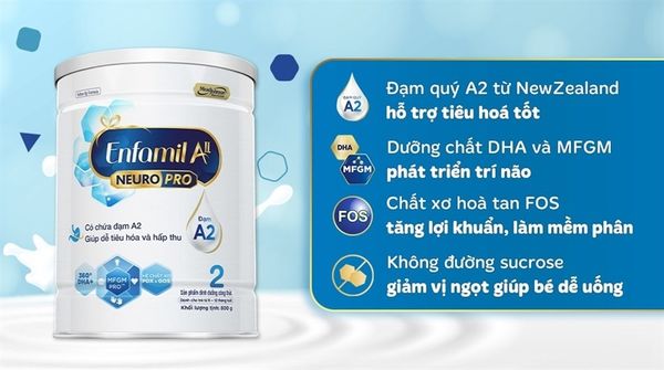 Sữa Enfamil A2 NEURO PRO số 2 (800g)