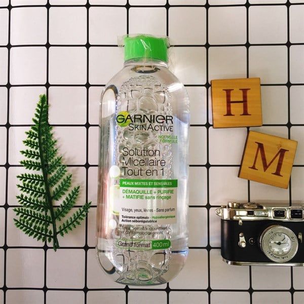 Tẩy Trang Garnier dành cho da hỗn hợp 400ml Xanh