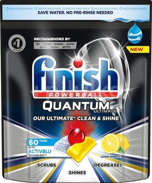 VIÊN RỬA BÁT FINISH QUANTUM ULTIMATE LEMON 60V