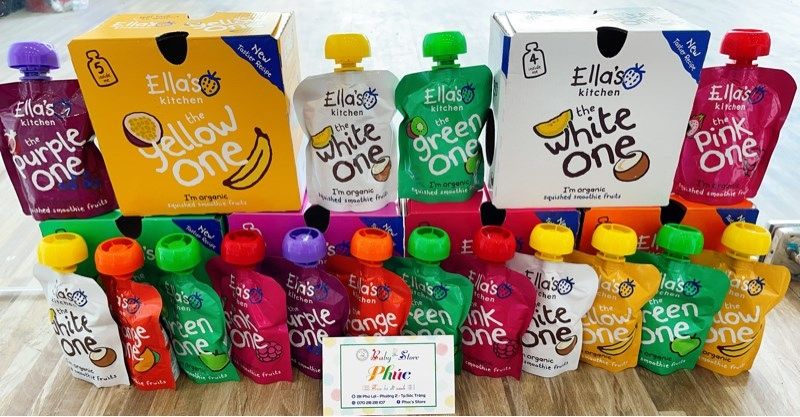 HOA QUẢ NGHIỀN VỊ DỪA VÀ XOÀI ELLA’S KITCHEN THE ORANGE ONE 90G UK