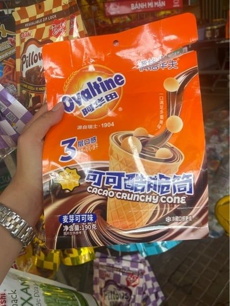 Bánh ốc quế cacao OVALTINE (190g)