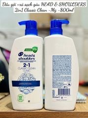 Dầu Gội Xả Head & Shoulders 2in1 Classc Clean Clasic (800ml)