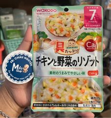 Cháo ăn liền Wakodo vị thịt gà , rau củ -7 tháng