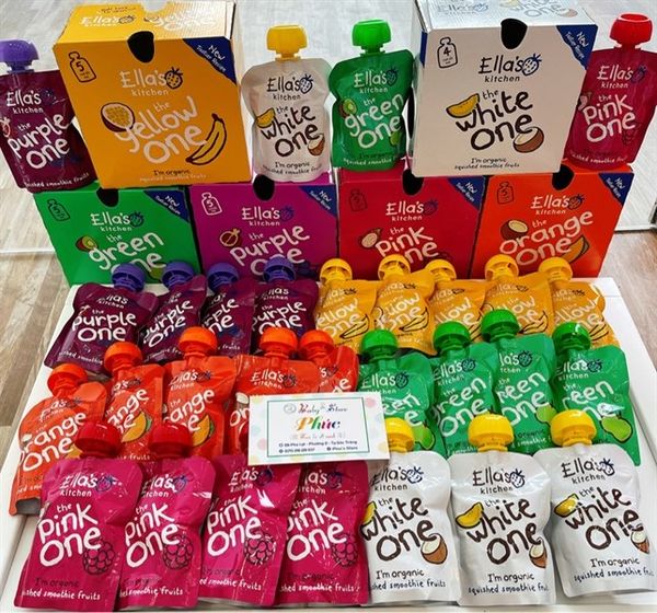 HOA QUẢ NGHIỀN VỊ CHANH LEO VÀ CHUỐI ELLA’S KITCHEN THE YELLOW ONE 90G UK