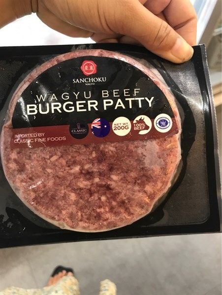 THỊT BÒ XAY ĐÔNG LẠNH SANCHOKU WAGYU BURGER PATTY 200G