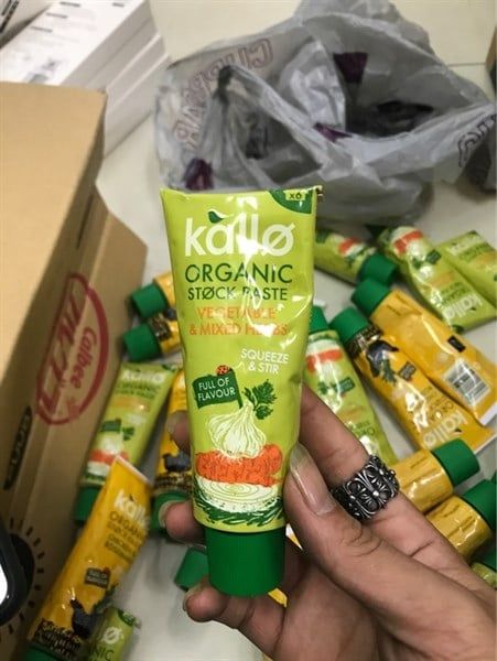 Gia Vị Nước Hầm Cô Đặc Hữu Cơ KALLO vị rau củ Anh 100g