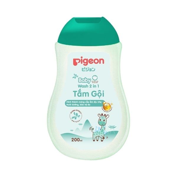 Tắm gội cho bé chiết xuất Jojoba Pigeon 2in1 200ml