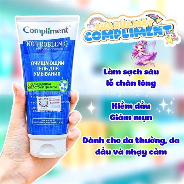 Gel rửa mặt Compliment salicylic và zinc 200ml