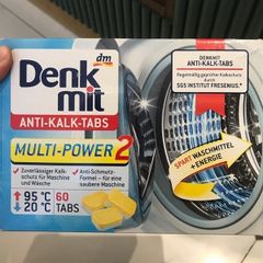 VIÊN TẨY LỒNG GIẶT DENKMIT ANTI KALK TABS MULTI POWER 60 TABS ĐỨC