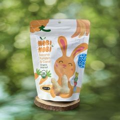 Bánh Gạo Ăn Dặm Nobi Nobi Vị Chuối, Bí Đỏ & Cà Rốt (15g)