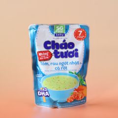 Cháo Tươi SG Food Vị Tôm, Rau Ngót Nhật, Cà Rốt (240g)