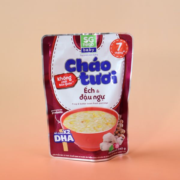 Cháo Tươi SG Food Vị Ếch, Đậu Ngự (240g)