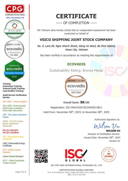  Tư vấn xếp hạng ECOVADIS 