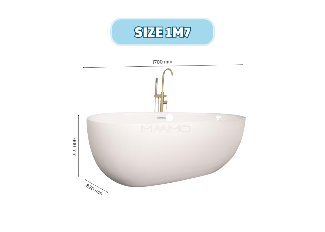 Bồn tắm MAAMO MA-2431 giọt nước thành mỏng