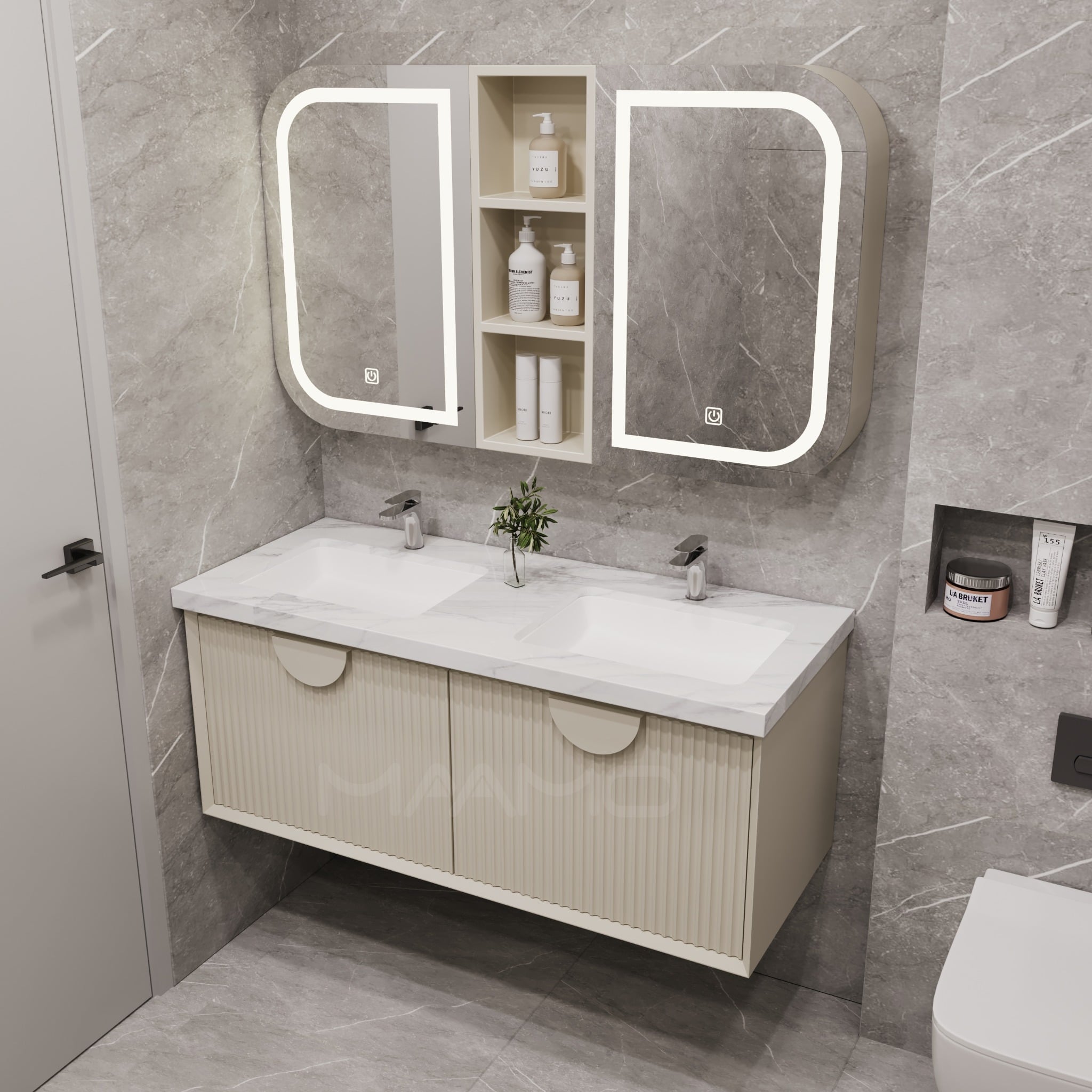 Tủ Lavabo MAAMO MF02-120 Kính thông minh