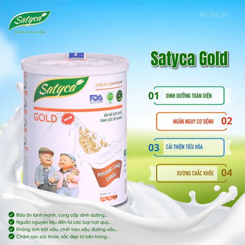  Sữa hạt Satyca Gold – Tốt cho tim mạch, tiểu đường, mỡ máu (Hộp 410g) 