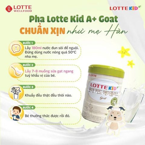  Sữa tăng cao Hàn Quốc - Lotte Kid A+ Goat 760g 