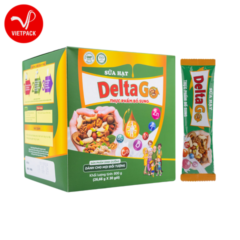  Sữa hạt Delta Go dinh dưỡng lành mạnh, hỗ trợ xương khớp, tăng cường sức khỏe (hộp 30gói) 