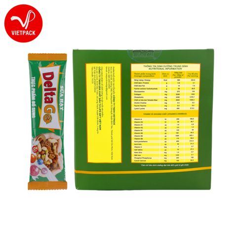  Sữa hạt Delta Go dinh dưỡng lành mạnh, hỗ trợ xương khớp, tăng cường sức khỏe (hộp 30gói) 