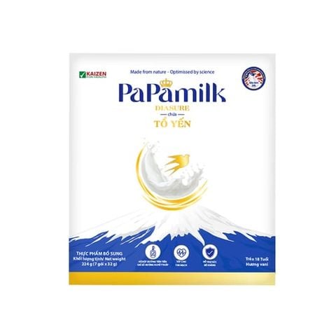  Sữa non tổ yến Papamilk Diasure cho Mẹ bầu, Người tiểu đường - Hộp 07 Gói 