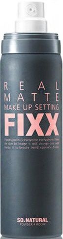  Xịt Khóa Nền So'Natural Powder4room All Day Tight Make Up Setting Fixx Real Matte 75ml - Đen 