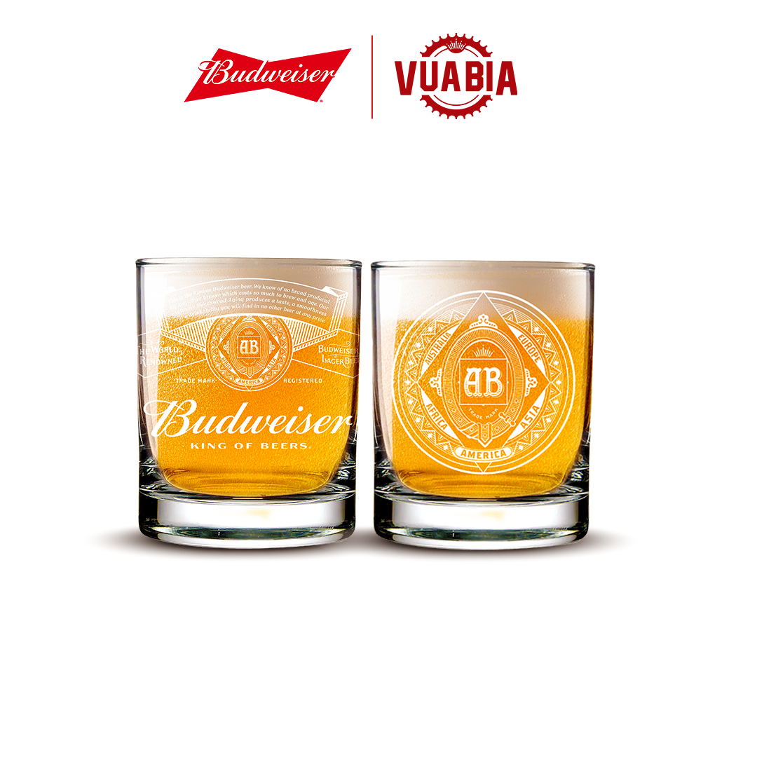 Combo 2 Ly Thủy Tinh Budweiser 325ml - QUÀ TẶNG KHÔNG BÁN