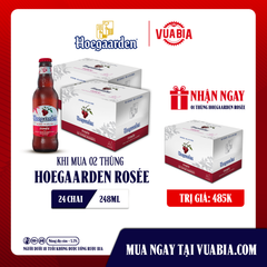 [Chỉ Áp Dụng Miền Bắc] [FREESHIP] Bia Hoegaarden Rosée Combo 2 Thùng 24 Chai 248ml - Tặng 1 Thùng Bia Hoegaarden Rosée 24 Chai 248ml