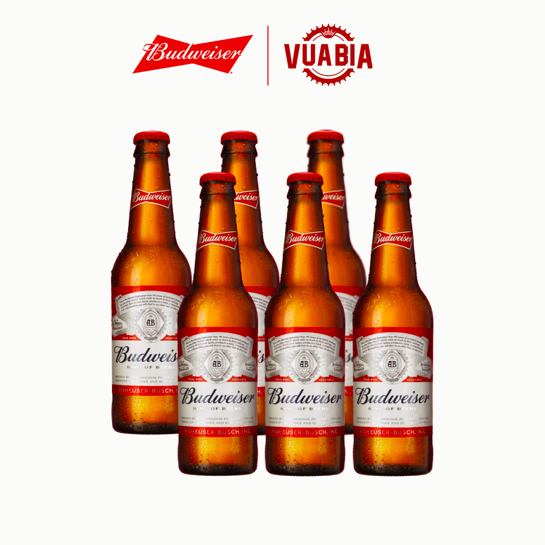 Lốc 6 Chai Budweiser 330ml - QUÀ TẶNG KHÔNG BÁN