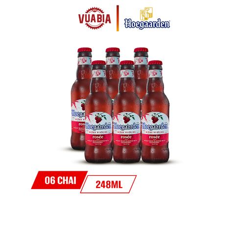 Lốc 6 Chai Hoegaarden Rosée 248ml - QUÀ TẶNG KHÔNG BÁN