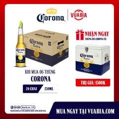 [FREESHIP] Bia Corona Extra Combo 6 Thùng 24 Chai 250ml - Tặng 1 Thùng Đá Corona 15L (Chỉ áp dụng Miền Bắc)