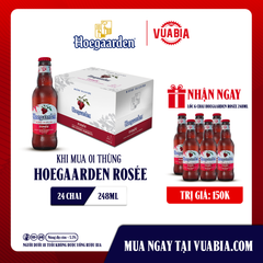 [Chỉ Áp Dụng Miền Bắc] [FREESHIP] Bia Hoegaarden Rosée Thùng 24 Chai 248ml - Tặng Lốc 6 Chai Hoegaarden Rosée 248ml