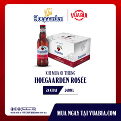 [FREESHIP] Bia Hoegaarden Rosée Thùng 24 Chai 248ml