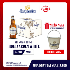 [Chỉ Áp Dụng Miền Bắc] [FREESHIP] Bia Hoegaarden White Thùng 24 Chai 330ml - Tặng 1 Xô Đá Hoegaarden