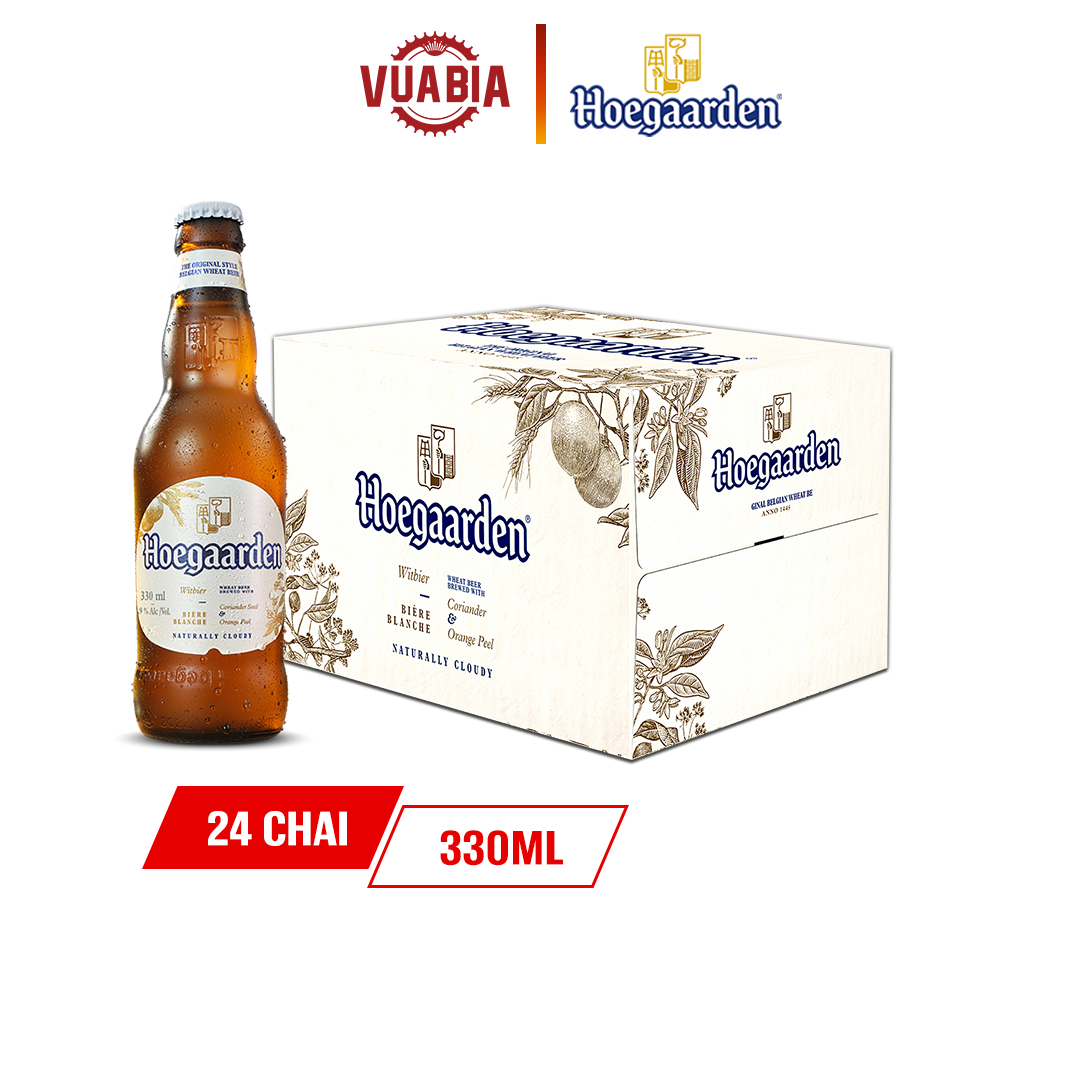 Thùng Hoegaarden White 24 Chai 330ml - QUÀ TẶNG KHÔNG BÁN